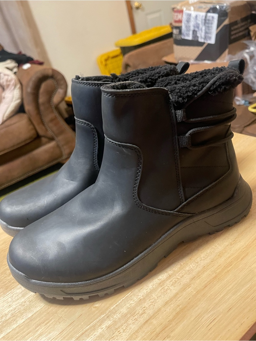 Eddie Bauer Siren Ladies Womens Lined Cushioned Winter Boot Black Size 8